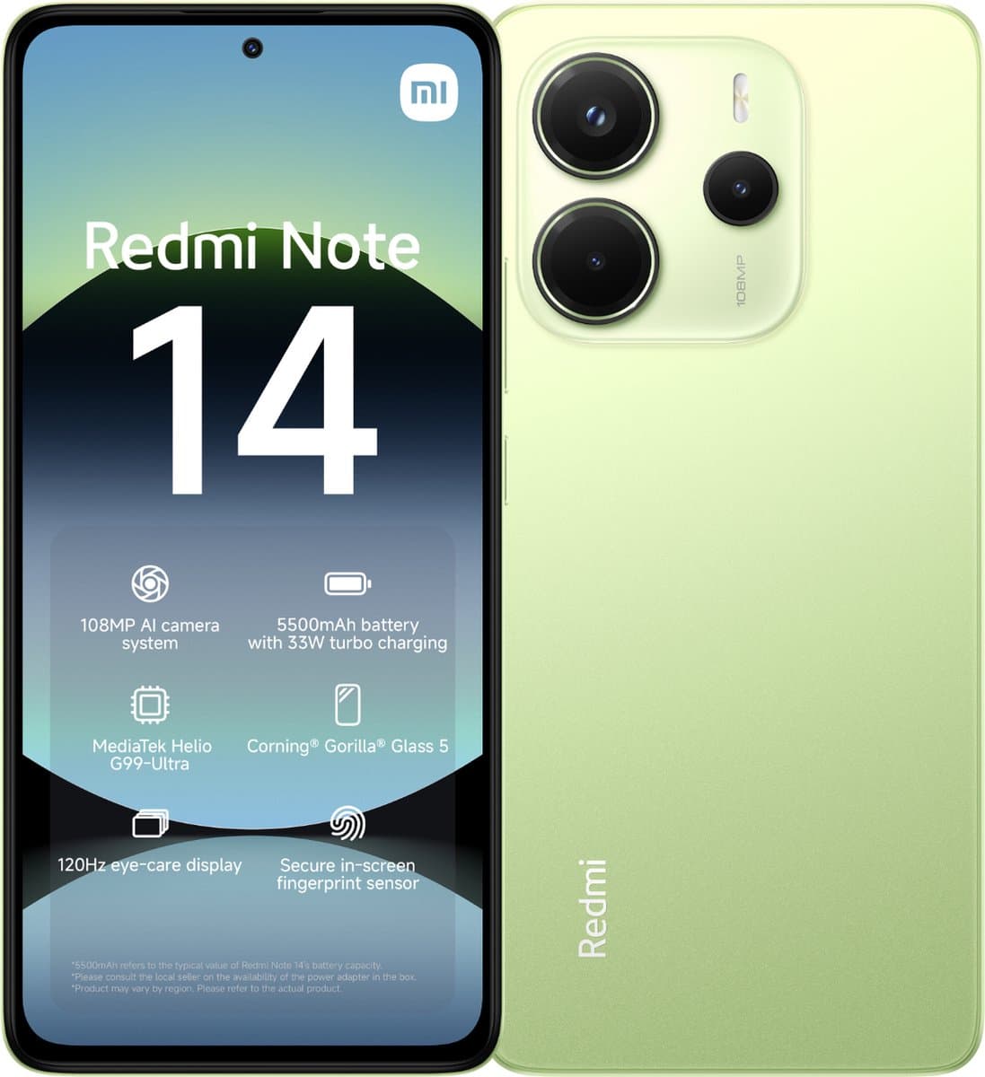 Smartphone-Redmi Note 14-8GB+256GB-Groen — afbeelding 1