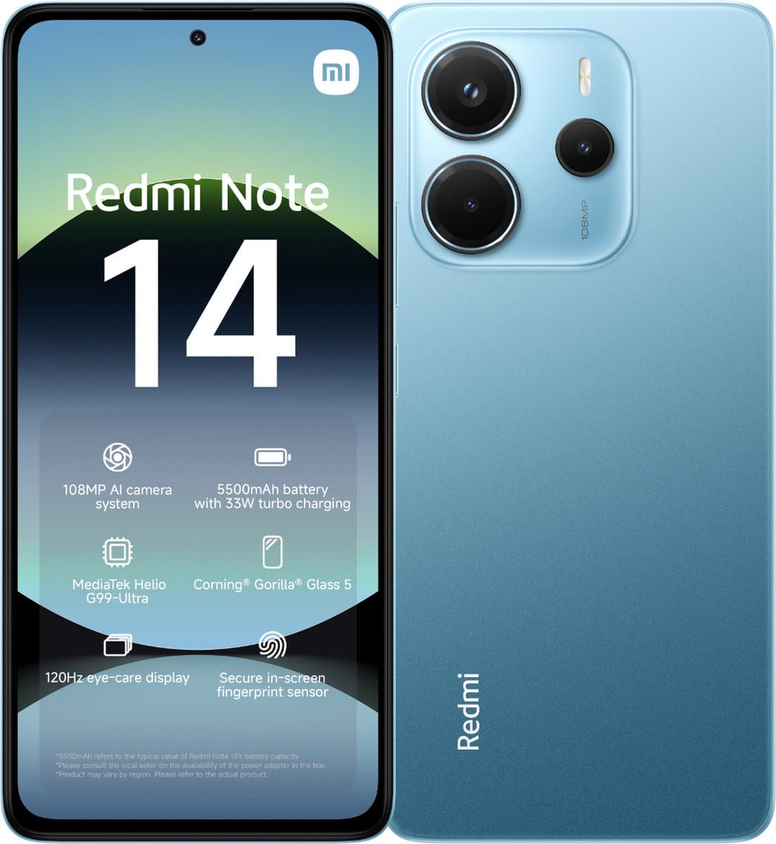 Smartphone-Redmi Note 14-8GB+256GB-Oceaan Blauw — afbeelding 1