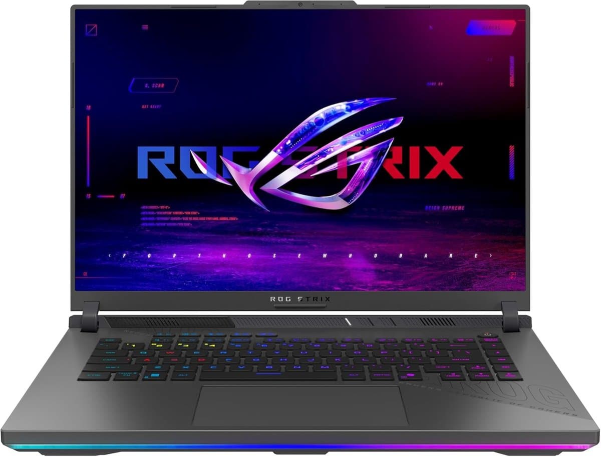 ASUS ROG Strix G16 G614FM Gaming Laptop | 16" 2,5K WUXGA 16:09 165Hz IPS Display | AMD R9-9955HX | 16GB RAM | 1TB SSD | NVIDIA RTX 5060 | Win11 Home | QWERTZ | Eclipse Gray — afbeelding 1