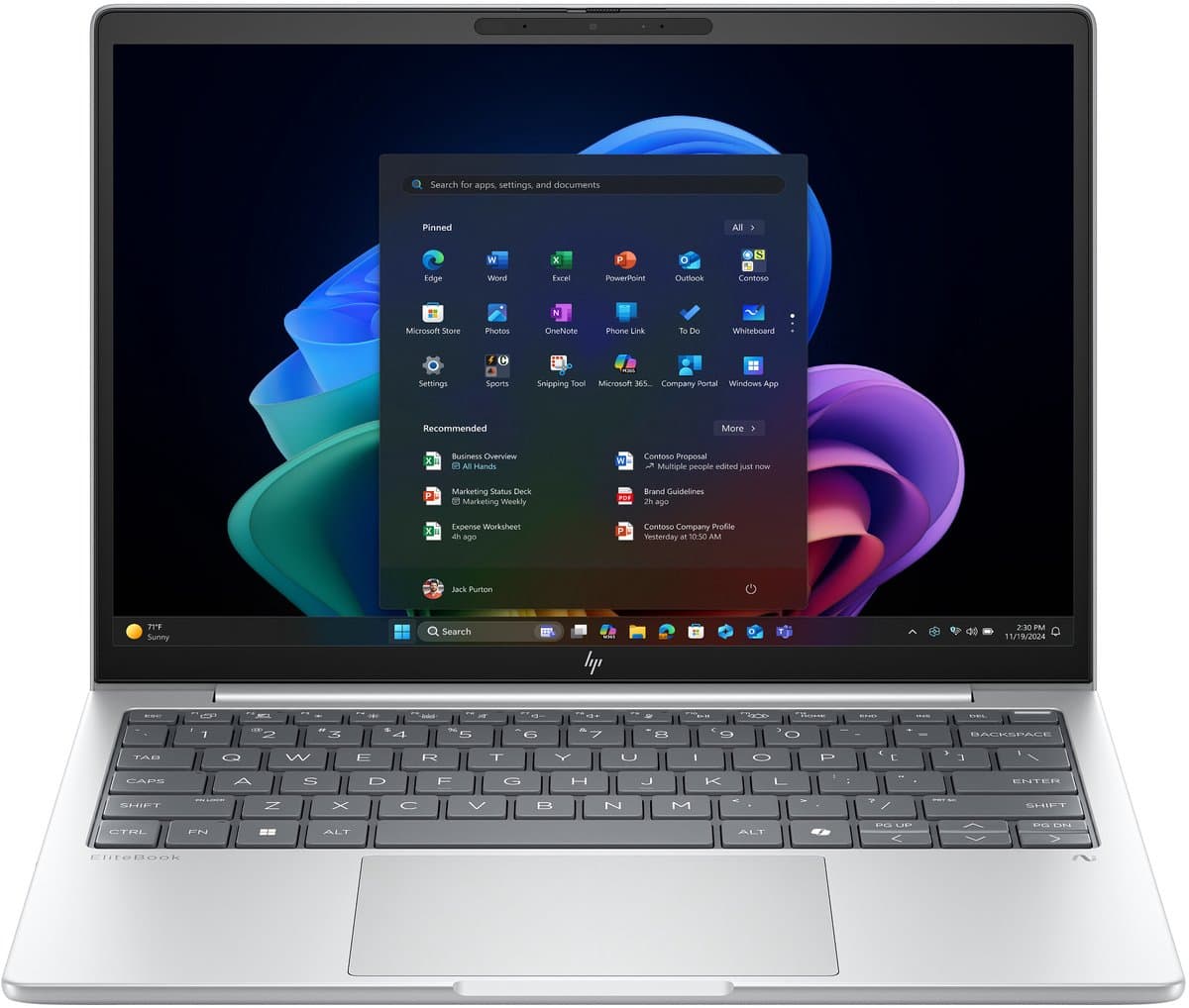 "HP EB8G1a13AI RA7P350 13 32GB/1T PC NL Copilot+ PC AMD Ryzen AI 7 Laptop 33,8 cm (13.3"") WUXGA LPDDR5x-SDRAM 1 TB SSD Wi-Fi 7 (802.11be) Windows 11 Pro" — afbeelding 1