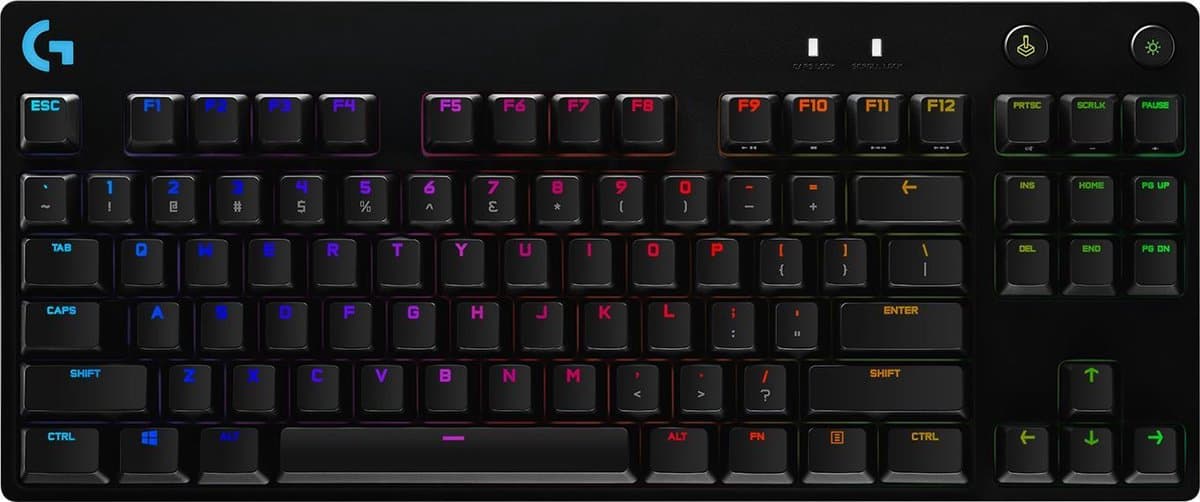 Logitech G PRO - Mechanisch Gaming Toetsenbord - Clicky - US QWERTY (ISO) - Zwart — afbeelding 1