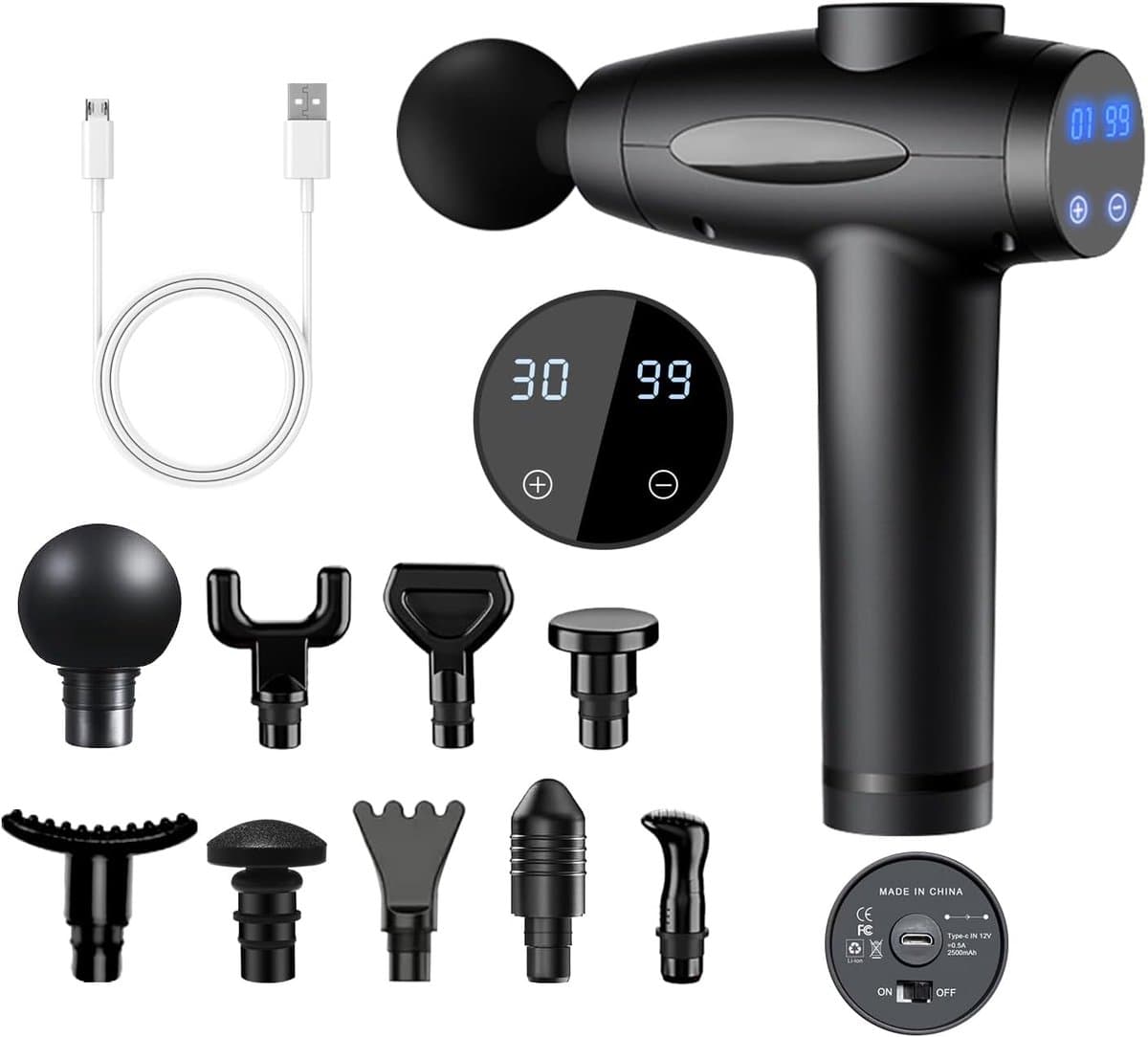 Massage Gun Professioneel - Massage Apparaat - Theragun - Zwart — afbeelding 1