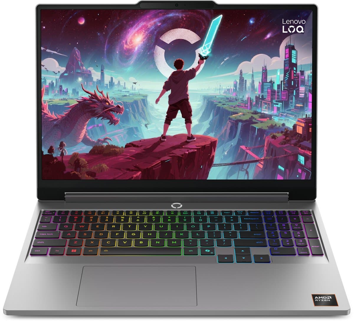 Lenovo LOQ 15AHP11 (83TN0005MH) - 15.3" - 1920 x 1200 - AMD Ryzen 7 - 16 GB DDR5 - 512 GB SSD - NVIDIA GeForce RTX 5060 - Wi-Fi 6 - Windows 11 Home - Qwerty - Grijs — afbeelding 1