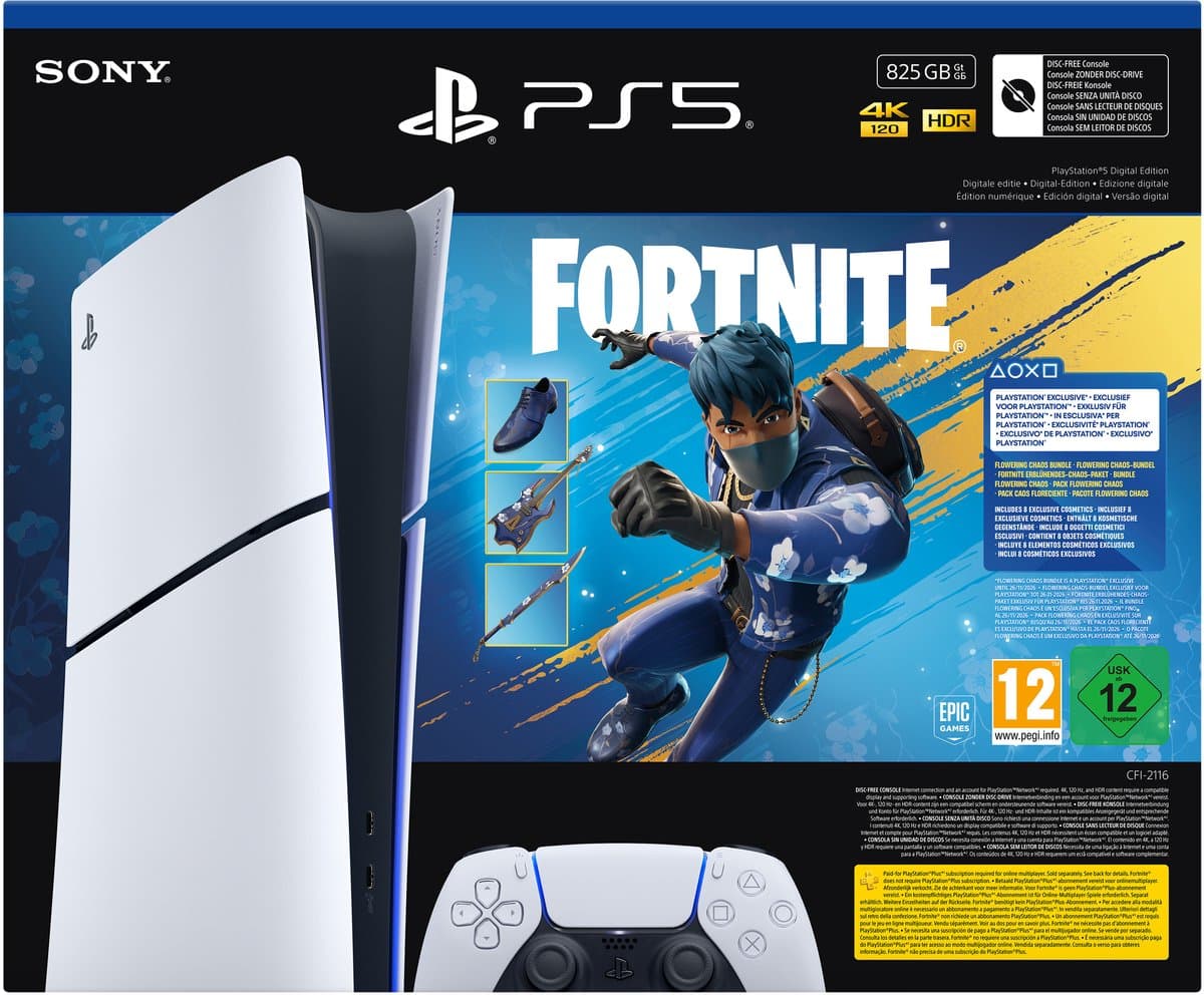 PlayStation 5 Digital Edition - Inclusief 8 Fortnite items + 1000 V-Bucks — afbeelding 1