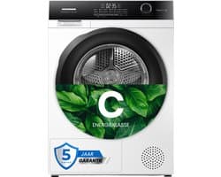 Heinner HHPD-HMK90IVFC+++ Warmtepompdroger – 9 kg – 14 programma’s – Touch Control – Schoendroogrek – Inverter – Kinderslot - Wit – 5 Jaar Garantie