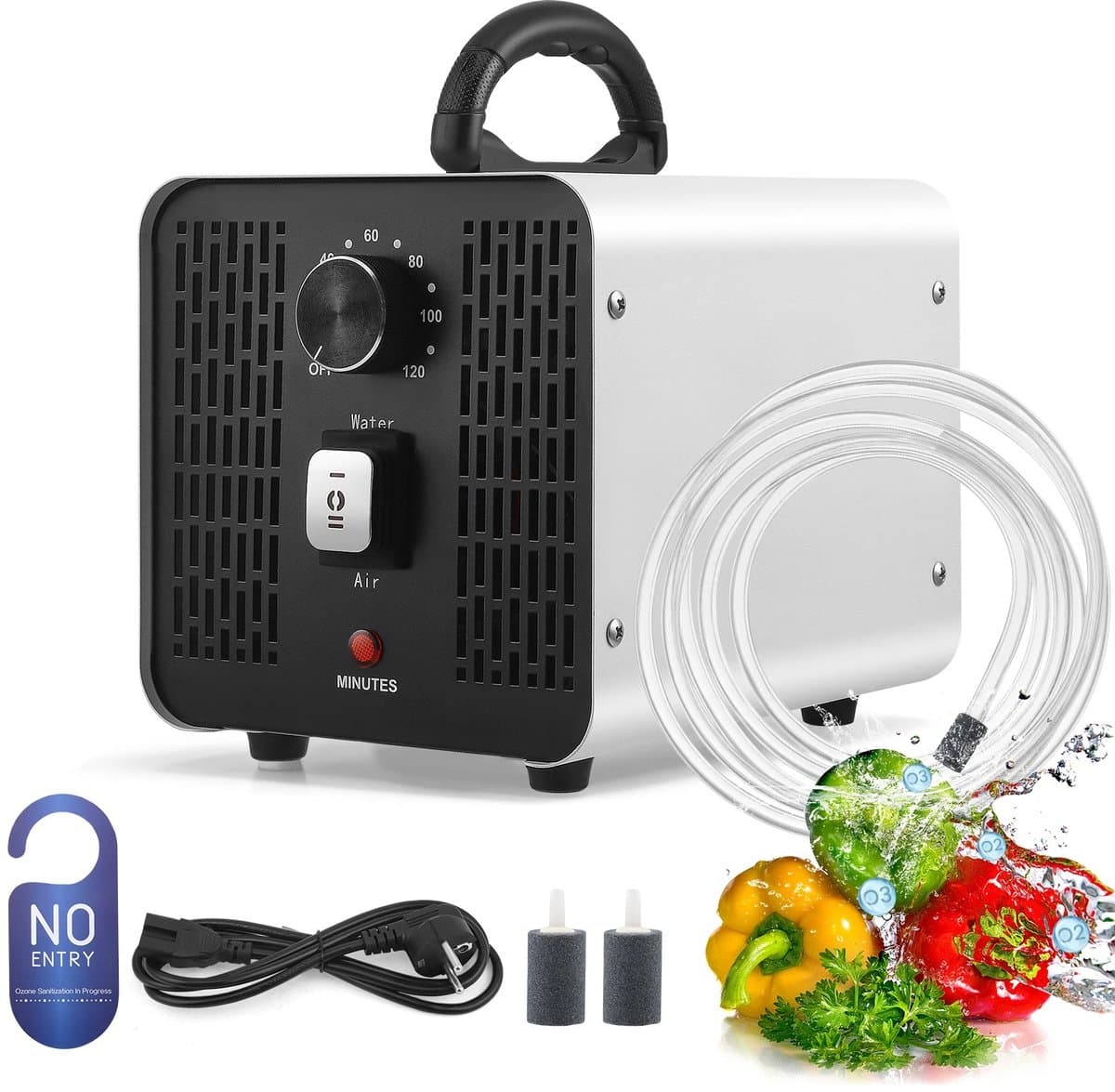 Miryx 2-in-1 Ozongenerator - Luchtreiniger - Geurverwijdering - 60.000 mg/u - Met Lucht- en Watermodus - Voor thuis, Rook — afbeelding 1