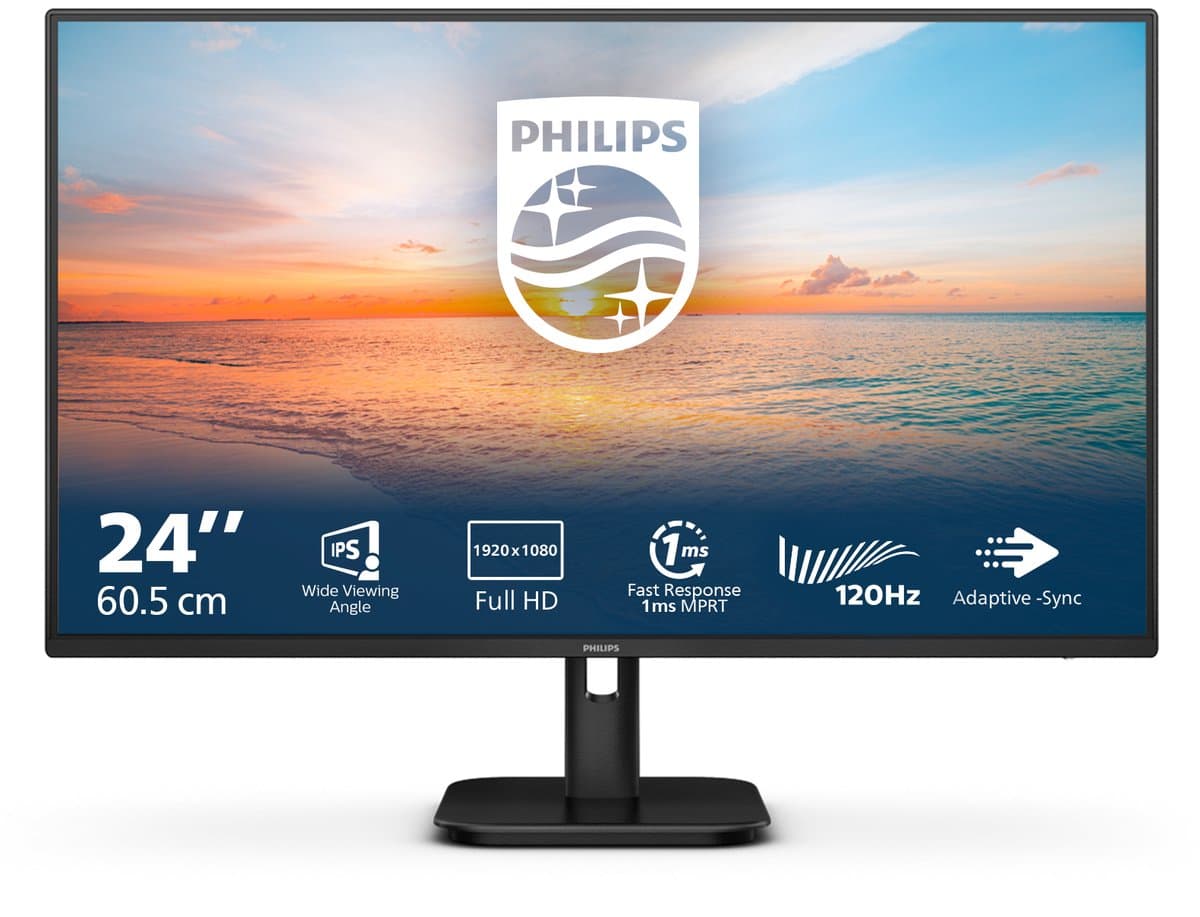 Philips 24E1N1100A - Full HD IPS Monitor - 60 hz - Speakers - 24 inch — afbeelding 1