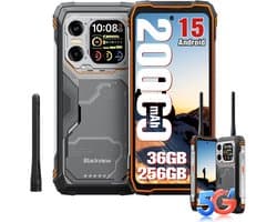 Blackview XPLORE 1 Walkie Talkie - Robuuste Smartphone - 5G - 36GB RAM - 256GB ROM - 6.78 inch - Robuuste Telefoon - Nachtzicht - Android 15 - NFC - GPS - Oranje