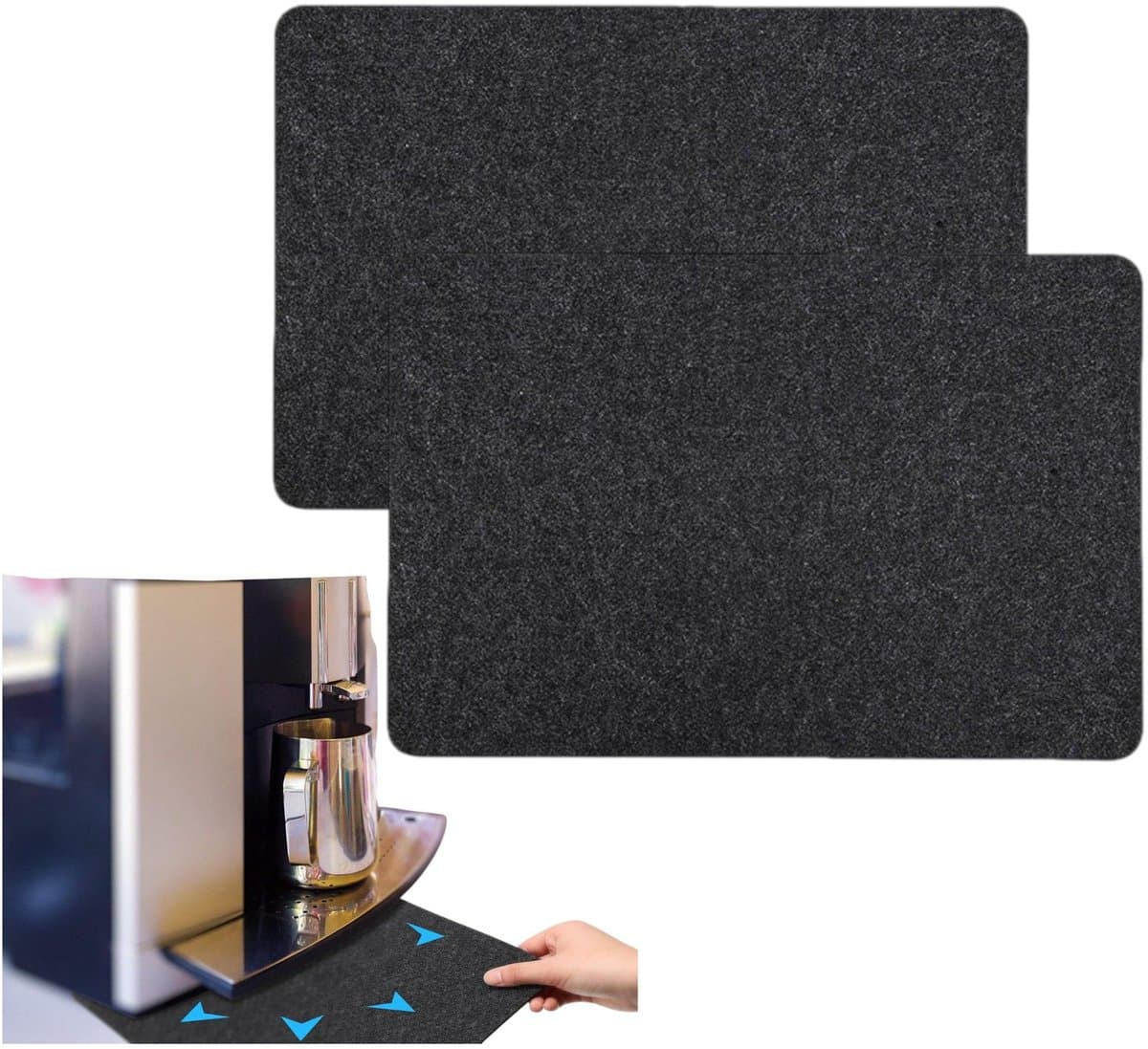 2 stuks – Airfryer hittebestendige matten – Aanrecht hittematten – Koffiezetapparaatmat – Ovenbeschermmat – 44×30 cm – Hittebestendige onderzetter – Geschikt voor airfryers en keukenbladen — afbeelding 1