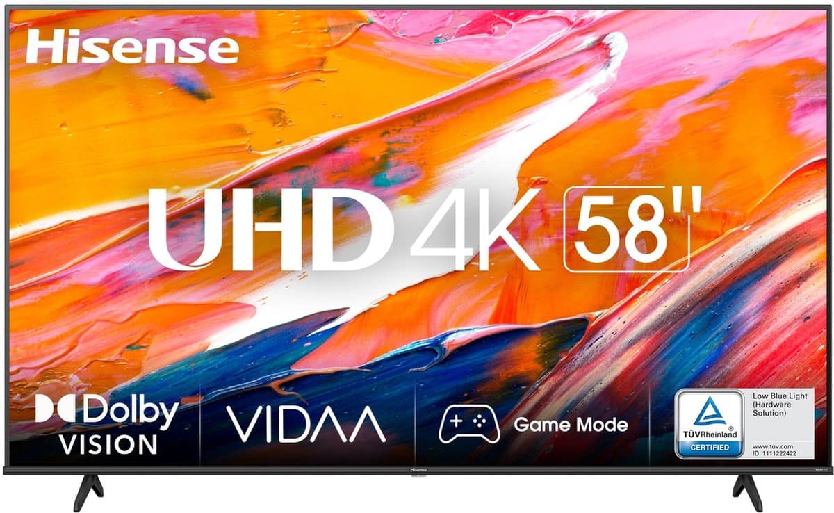 Hisense 58A6K - 58 inch - 4K LED Smart TV - Game Mode Plus - Airplay2 — afbeelding 1