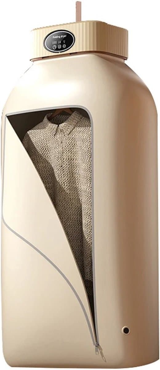 Multifunctionele Droger - Elektrische Wasdroger - Draagbare Compact - Opvouwbare Wasdroger - 1000 W - Kleine droger - Smart Droger - Tijdsinstelling - Beige — afbeelding 1