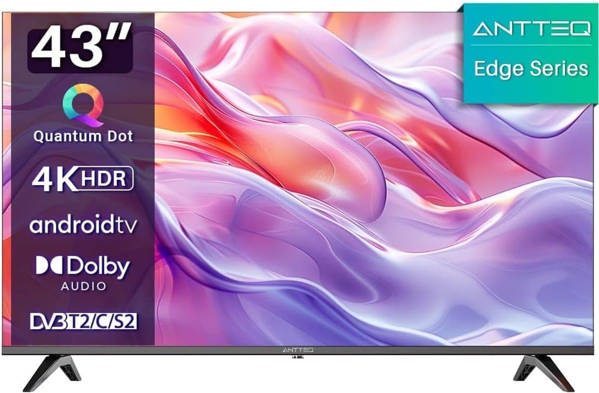 43 Inch QLED Smart TV 4K HDR Randloos met App Store en Voice Assistant — afbeelding 1