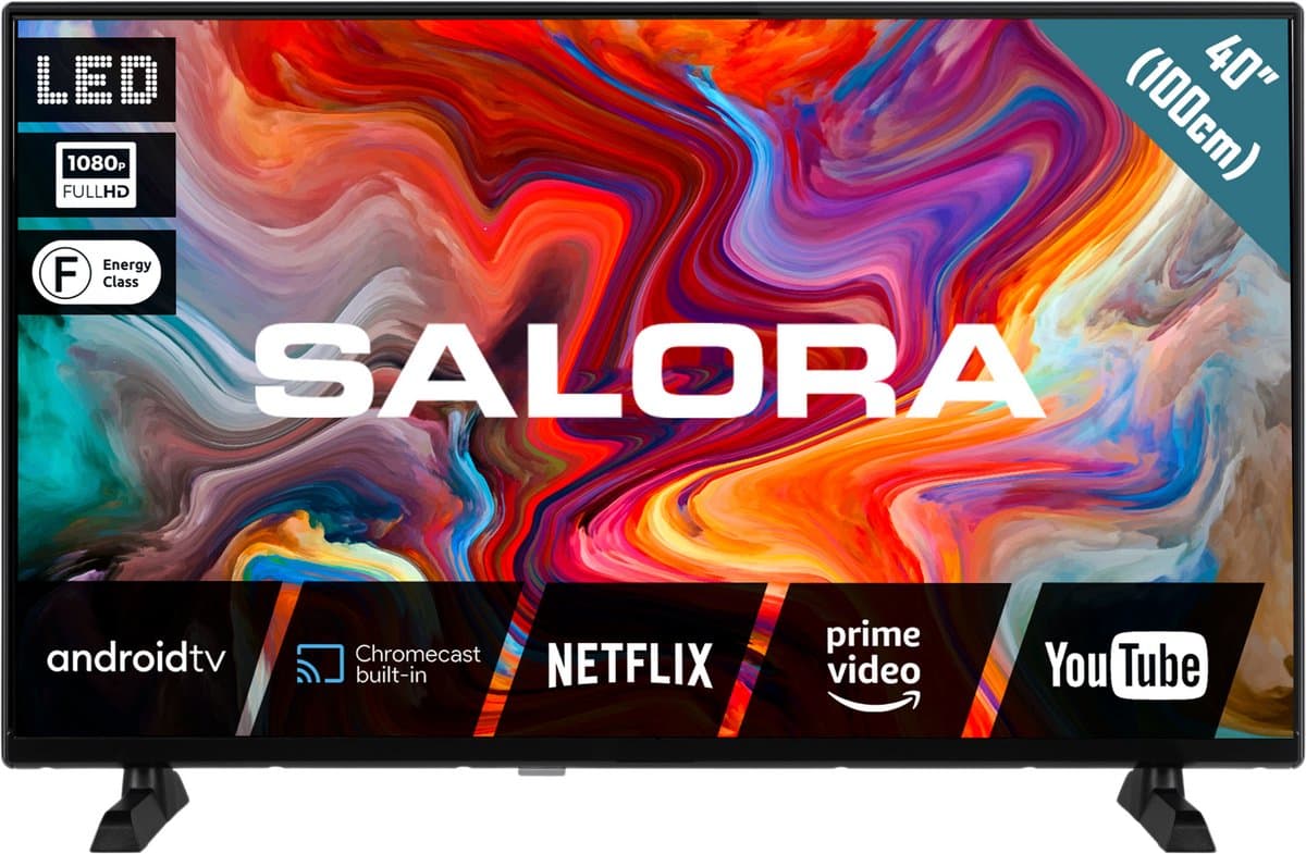 Salora SMART40TV - Smart tv 40 inch - Smart TV - Televisie - Full HD - Tv - 40 inch smart tv - 2025 model — afbeelding 1