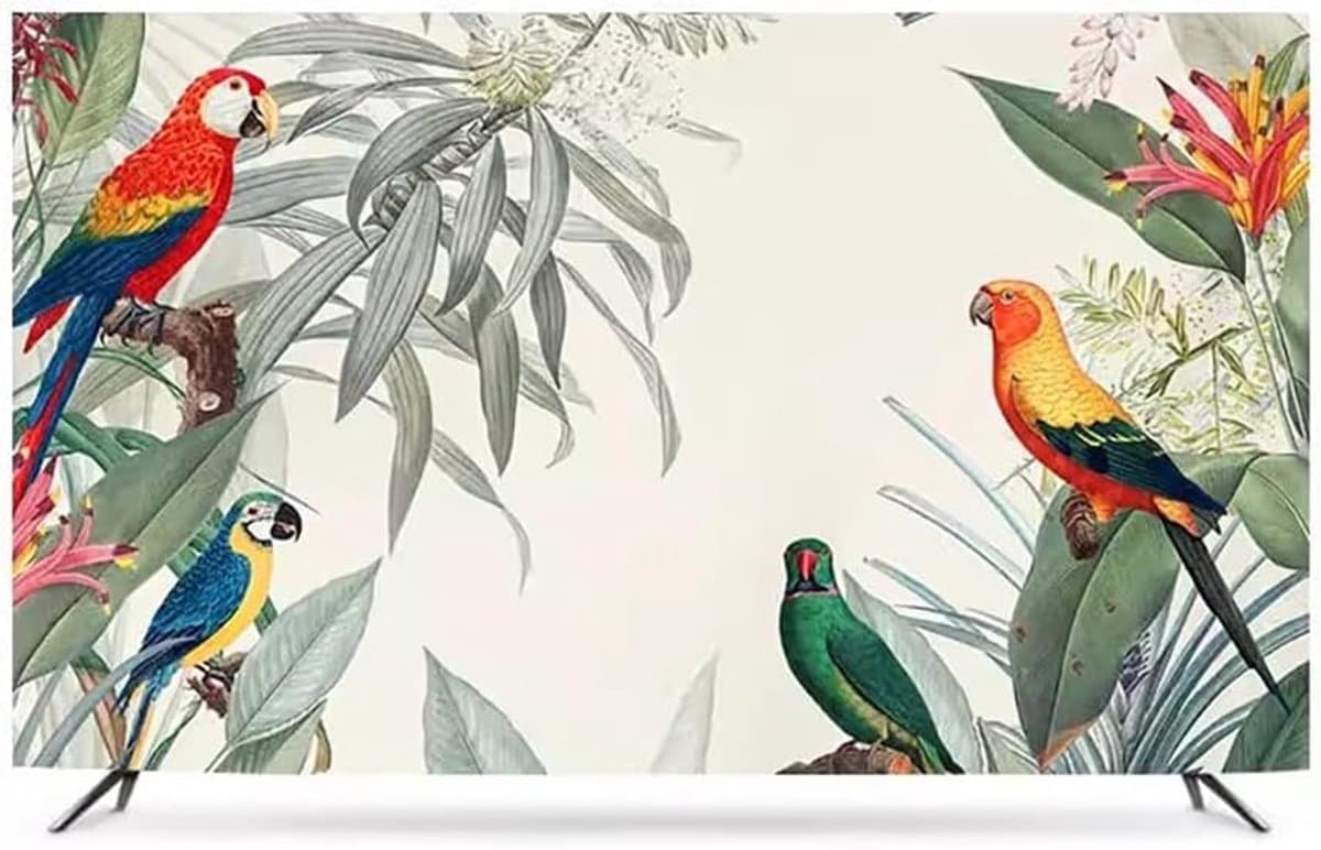 Televisie Hoes - TV Deksel - Stofvrij Houden - Zachte Bescherming - 55 inch - Bird2 Patroon — afbeelding 1