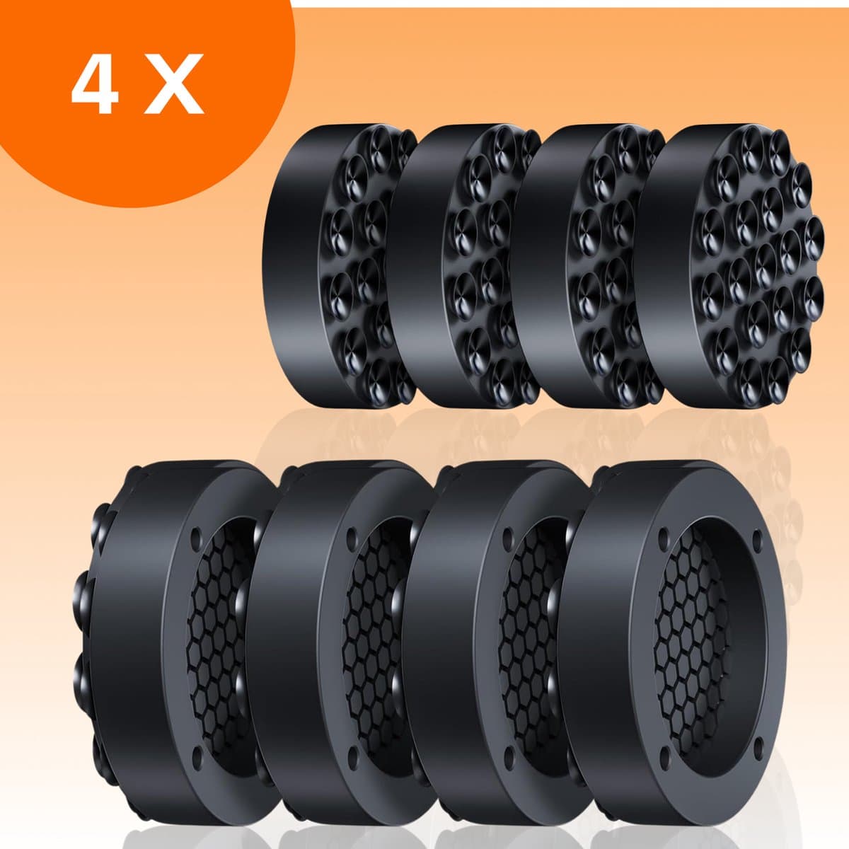 FLOOQ Wasmachine Dempers Pro Upgraded - Wasmachine Verhoger - Geschikt voor Wasmachine en Droger - 4 stuks — afbeelding 1